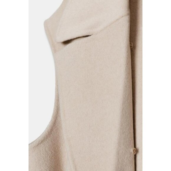 ZARA ZW COLLECTION FAUX FUR COLLAR WAISTCOAT - Picture 11 of 11